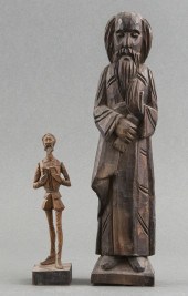CARVED WOOD SANTO SAINT & OURO