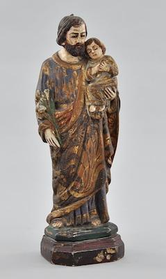 Carved Wood Santos of St. Joseph