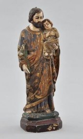 Carved Wood Santos of St. Jose