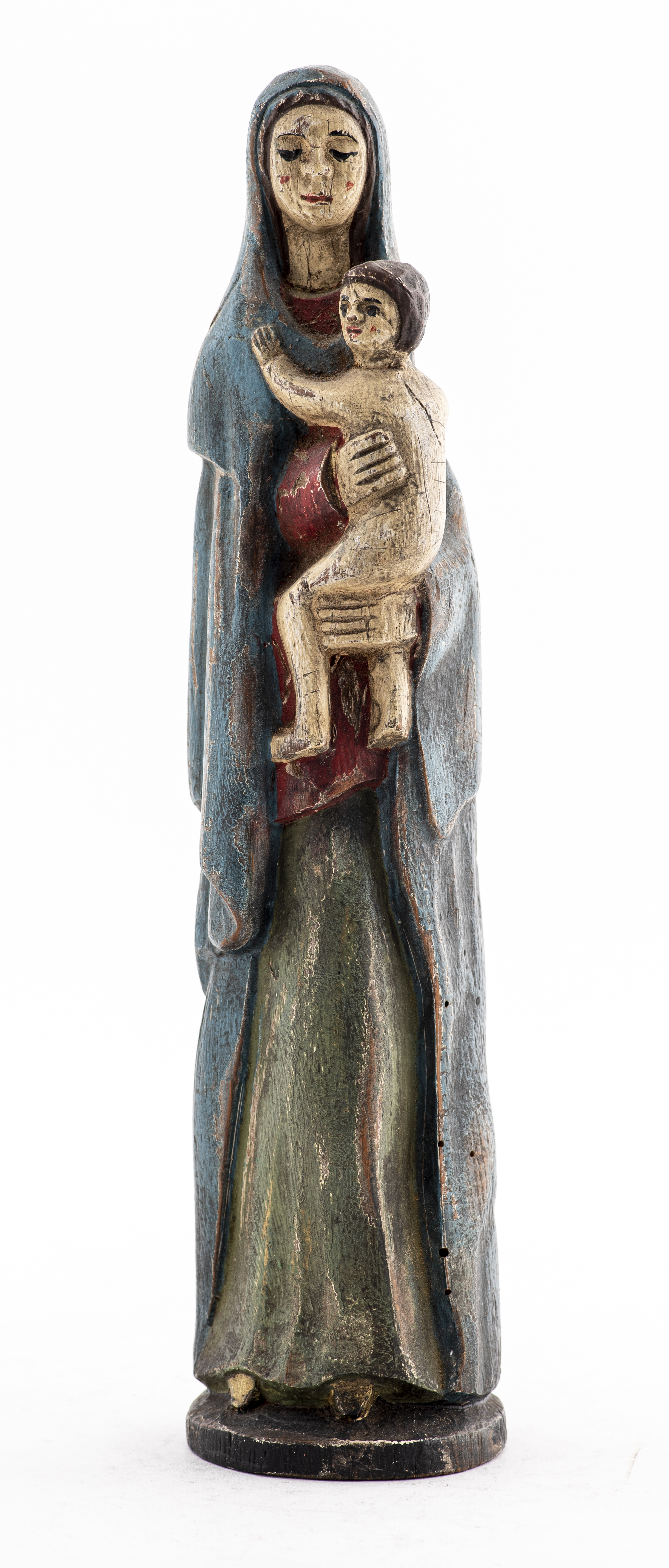 CARVED WOOD SANTOS SCULPTURE