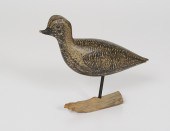Carved Wood Shorebird Decoy A