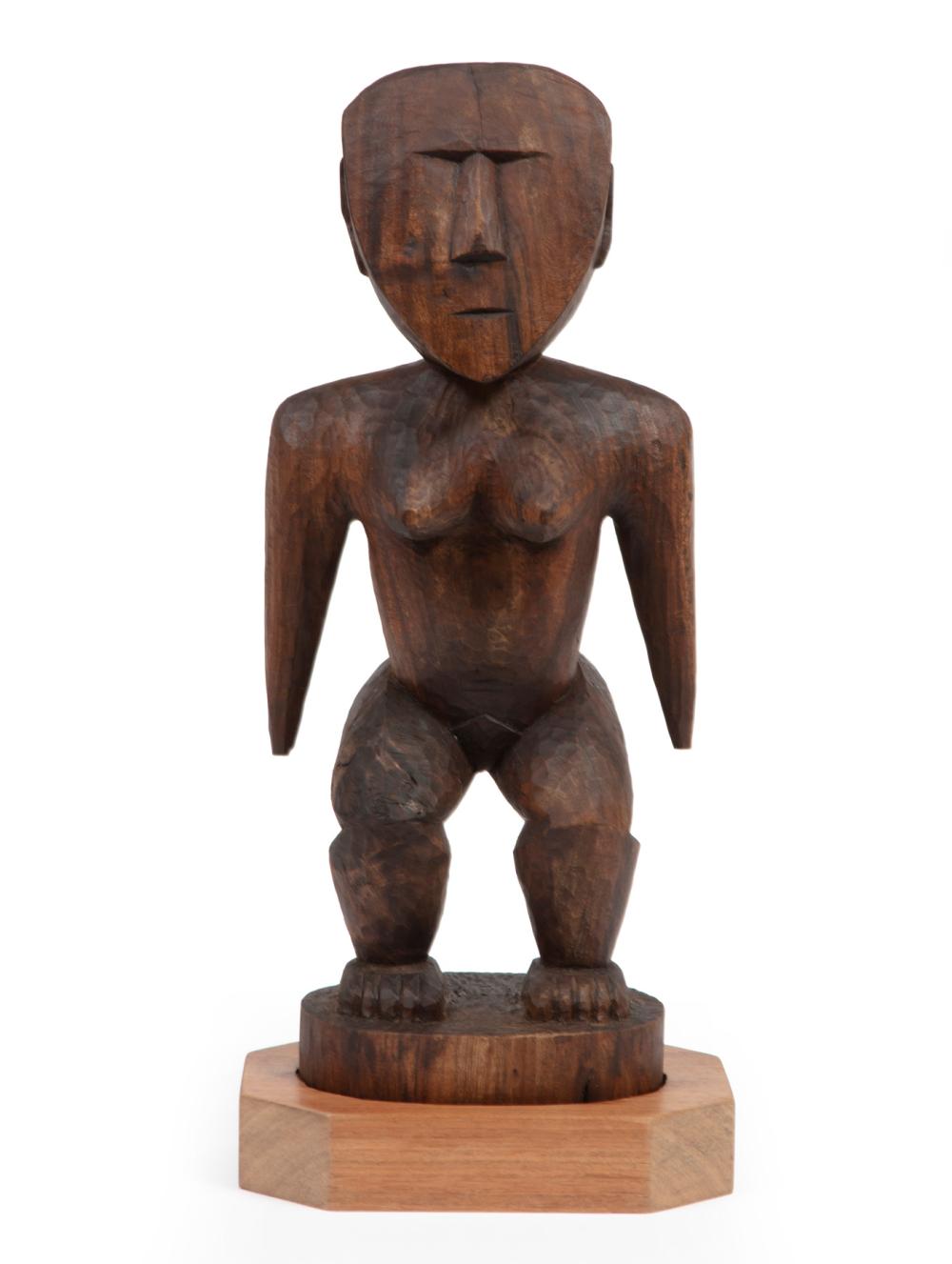 CARVED WOOD TONGAN GODDESS