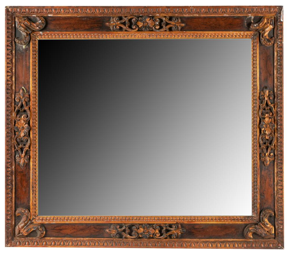CARVED WOOD WALL MIRROR19th