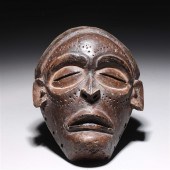 Carved wood West African Dan m