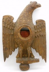 CARVED WOODEN AMERICAN EAGLE W