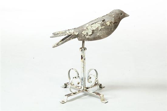 CARVED WOODEN BIRD.  American 