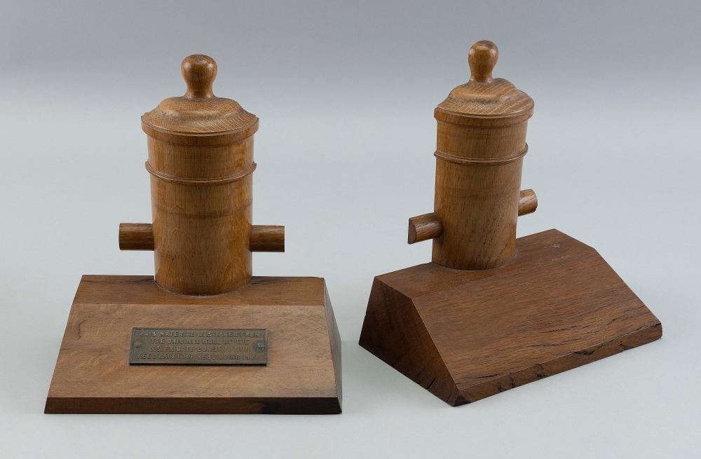 CARVED WOODEN BOOKENDS MADE FROM