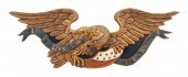 CARVED WOODEN EAGLE PLAQUE FIR