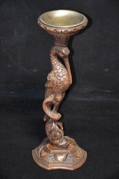 CARVED WOODEN FIGURAL STORK CA