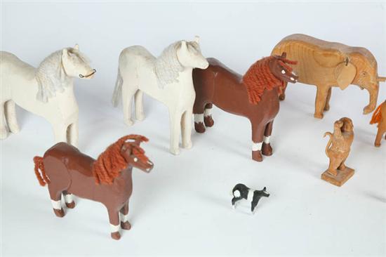 CARVED WOODEN FIGURES.  Walter