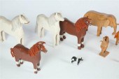 CARVED WOODEN FIGURES.  Walter