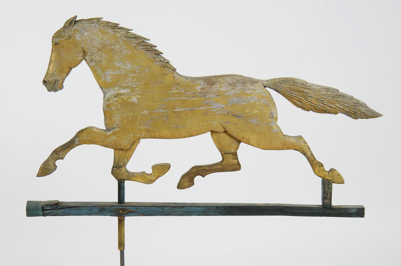 CARVED WOODEN HORSE-FORM WEATHER