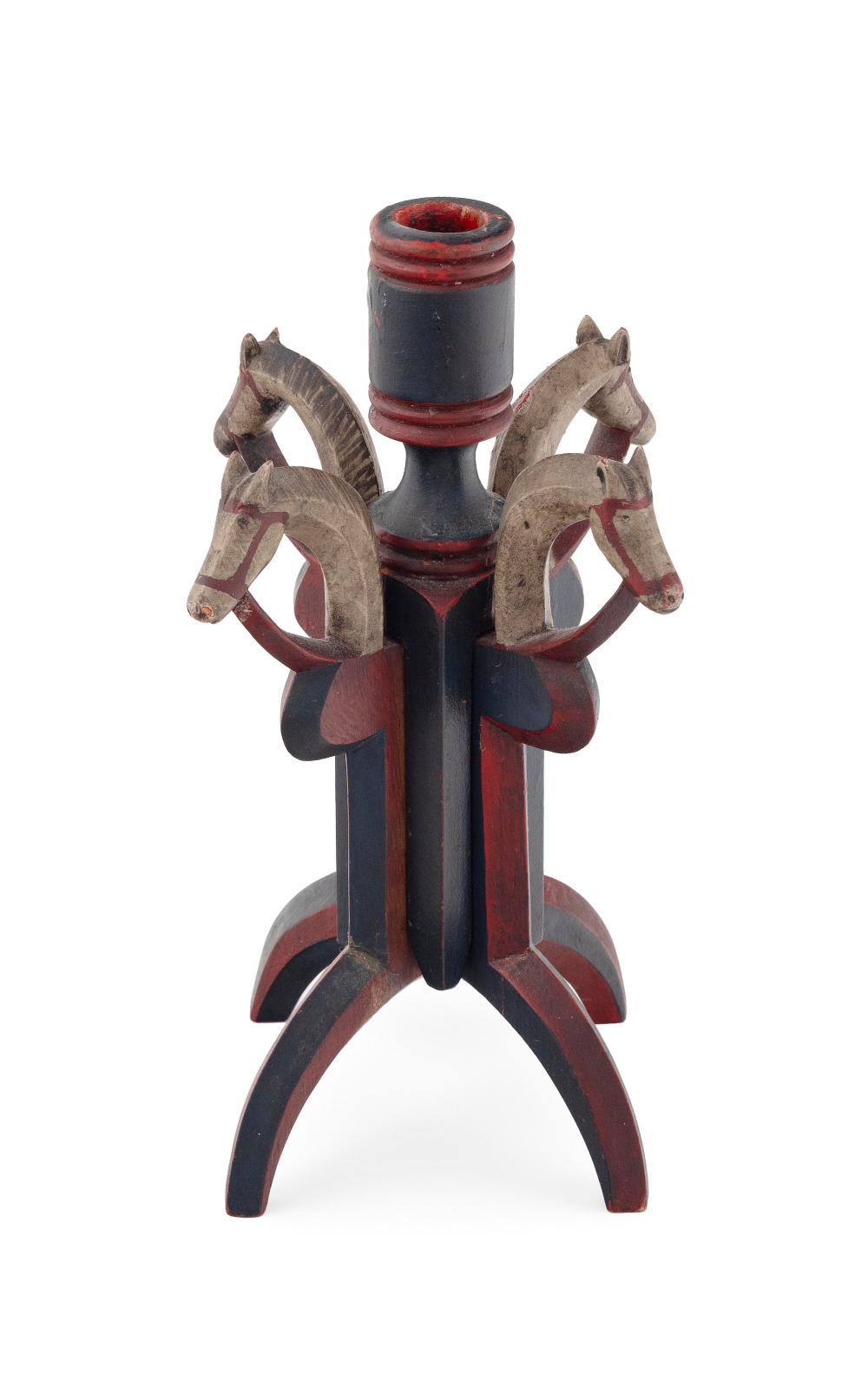 CARVED WOODEN HORSE'S-HEAD PUZZLE