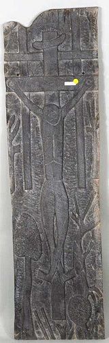 CARVED WOODEN PLAQUE,