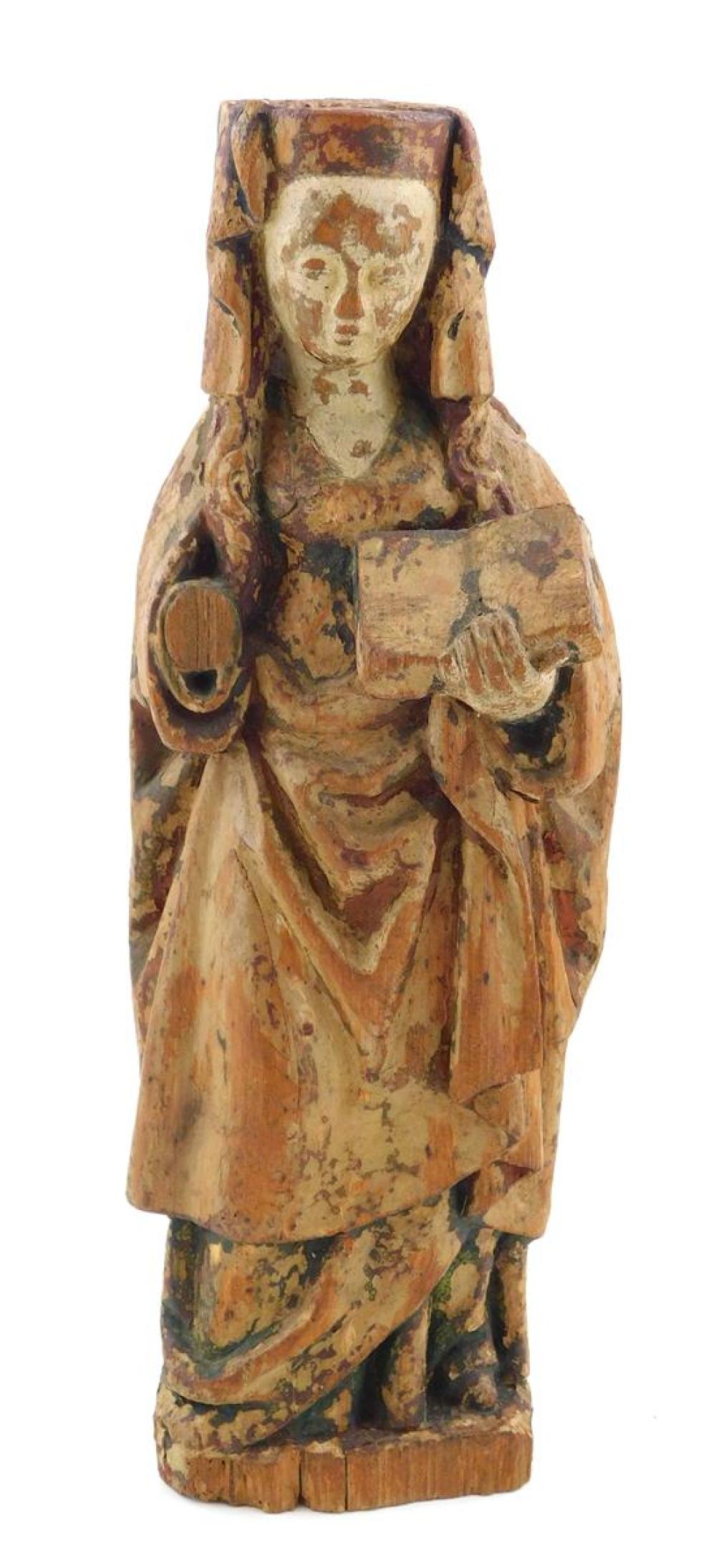 CARVED WOODEN SANTOS, 19TH/20TH C.,
