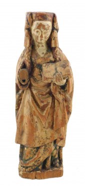 CARVED WOODEN SANTOS, 19TH/20T