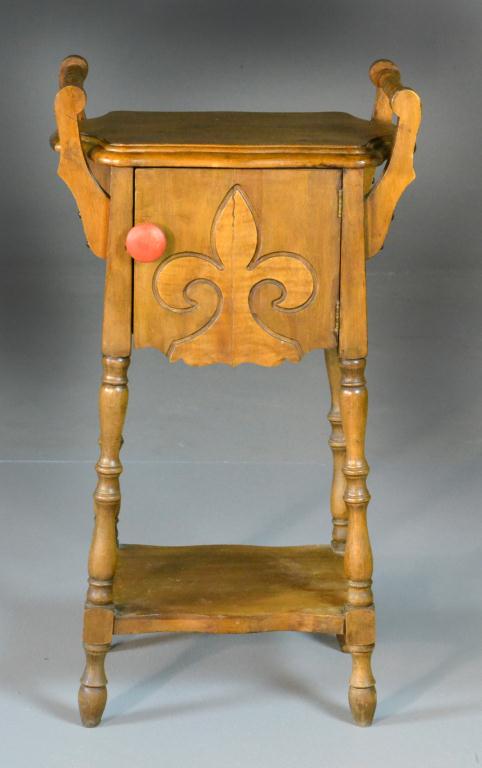Carved Wooden Smoking StandHaving