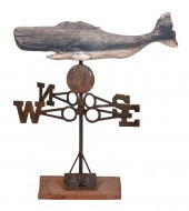 CARVED WOODEN SPERM WHALE WEAT