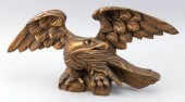 CARVED WOODEN SPREAD-WING EAGL