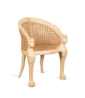 CARVED WOODEN ZOOMORPHIC CANED