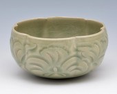 CARVED 'YAOZHOU' CELADON LOBED
