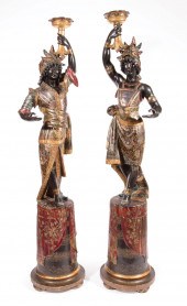 CARVED,POLYCHROMED BLACKAMOOR