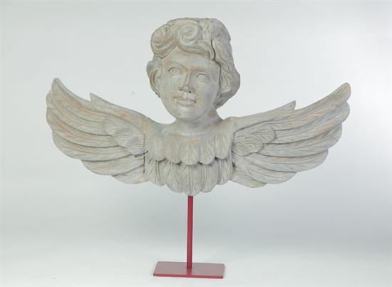 CARVING OF AN ANGEL.  American or