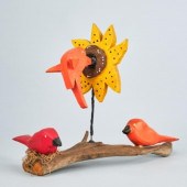 CARVING OF THREE BIRDSA folk a