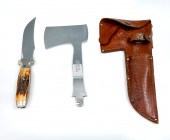 CASE 2 PIECE KNIFE HATCHET SET