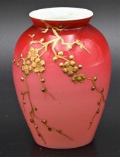 CASE GLASS OR PLATED PEACH BLO