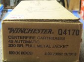 CASE OF WINCHESTER 45 ACP CENT