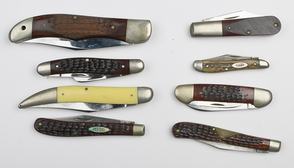 Case XX Folding Knives Lot of Eight