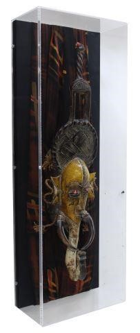 CASED AFRICAN CARVED & POLYCROMED