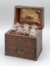 CASED APOTHECARY SET MID-19TH