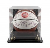 CASED AUTOGRAPHED ATLANTA HAWK