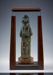 CASED BLUE FAIENCE EGYPTIAN OS