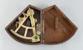 CASED BRASS OCTANT 19TH CENTUR