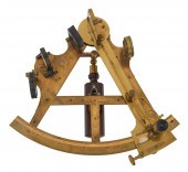 CASED BRASS T-FRAME SEXTANT LA
