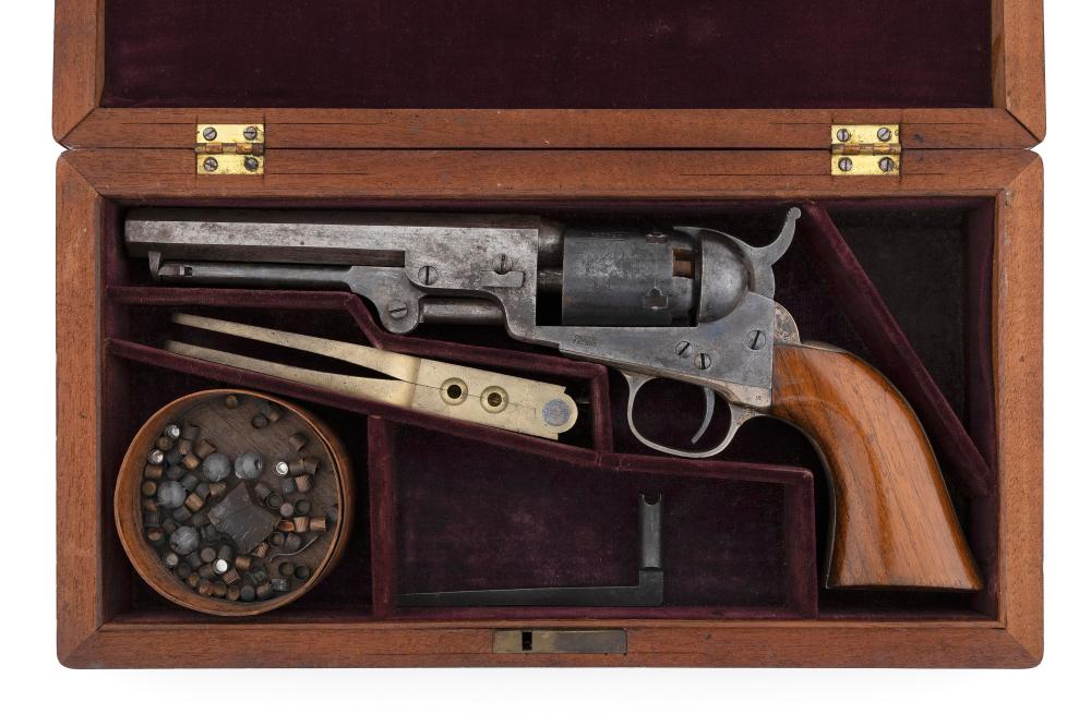 CASED COLT 1849 POCKET REVOLVER