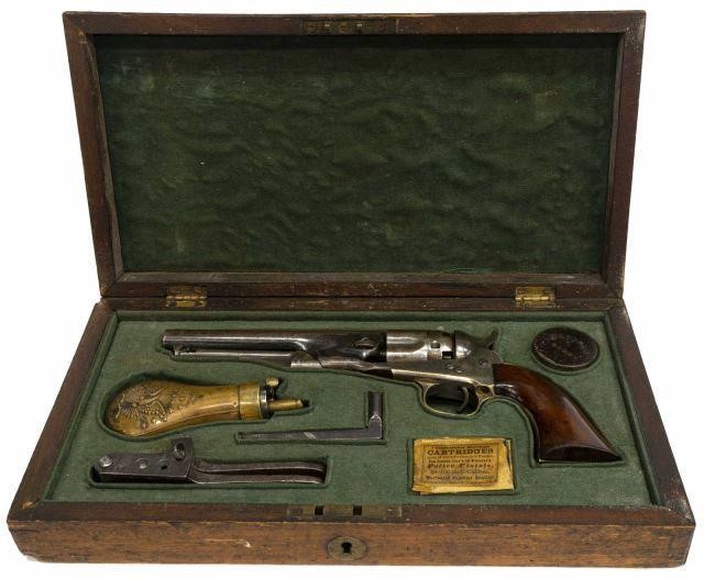 CASED COLT 1862 POLICE REVOLVER,