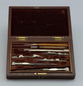 CASED DRAFTING SET 19TH CENTUR