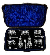 CASED ENGLISH SILVER CONDIMENT