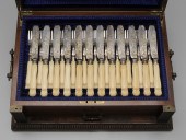 Cased English Silver, Ivory Fi