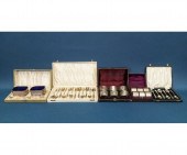 Cased English silver master sa