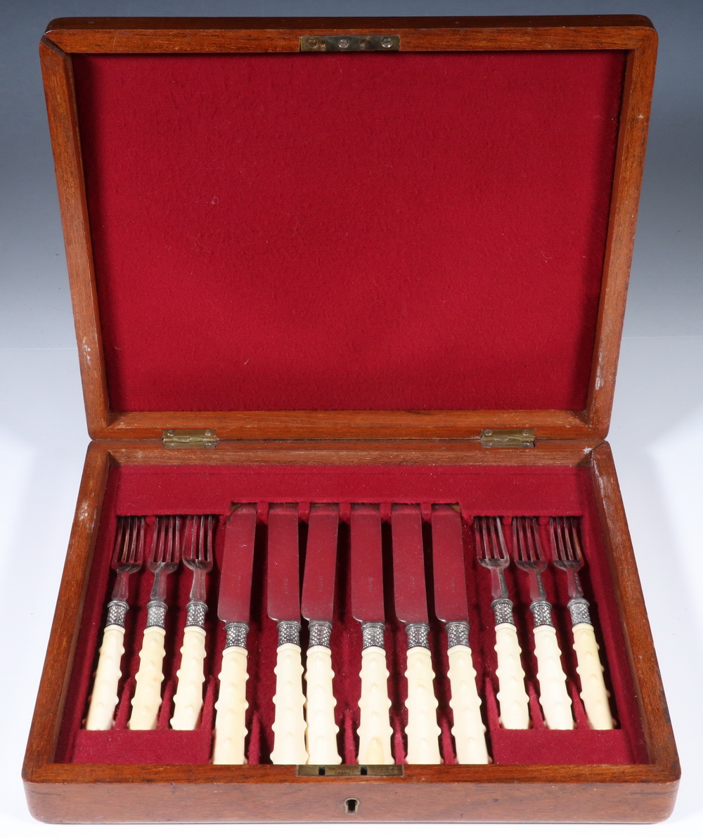 CASED ENGLISH SILVER-PLATE