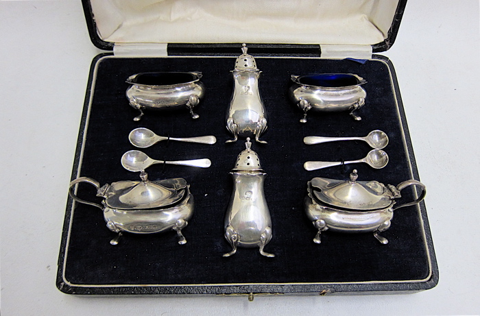 CASED ENGLISH STERLING HOLLOWWARE