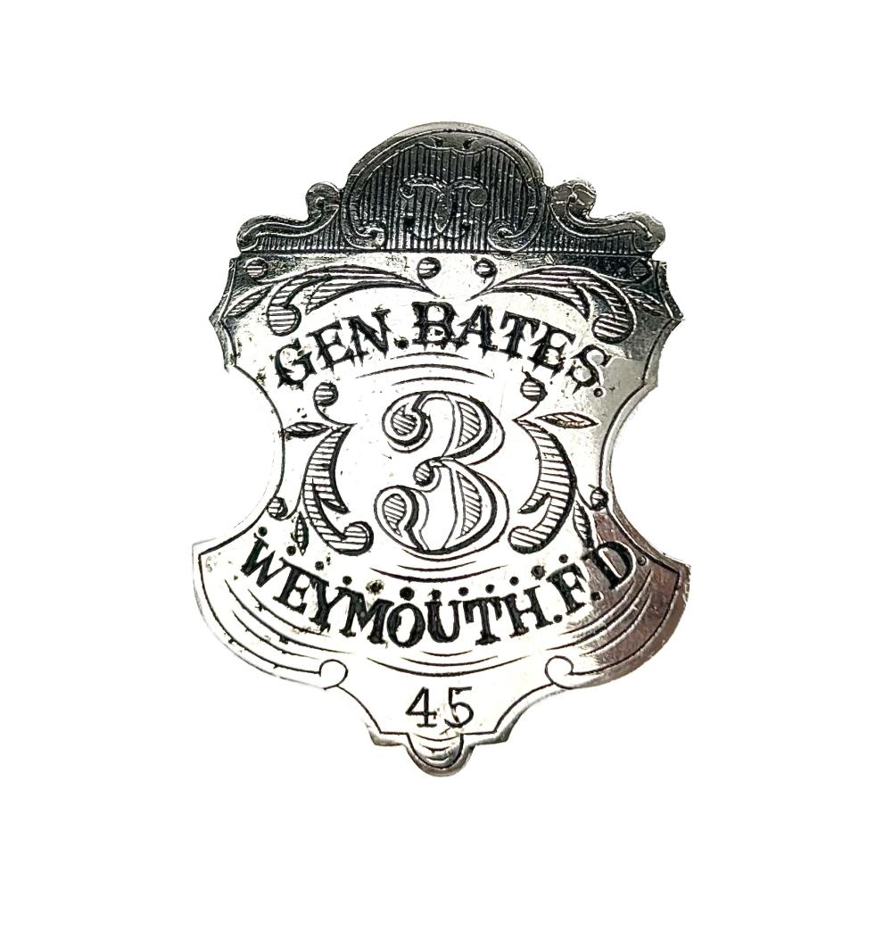 CASED FIRE BADGE OF BREVET