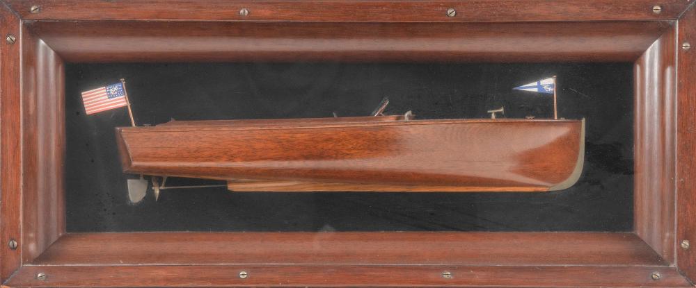 CASED HALF HULL MODEL OF A MODEL
