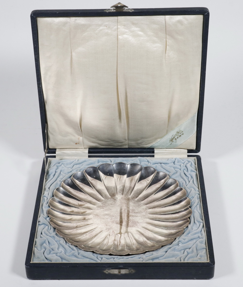 CASED JAPANESE SILVER DISH Early