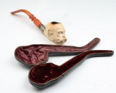 CASED MEERSCHAUM PIPE WITH BEA